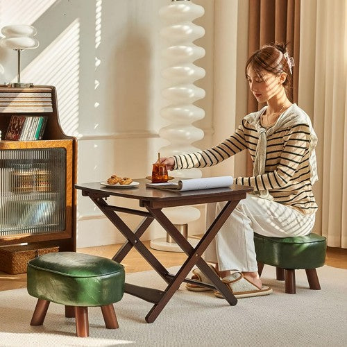 Small Foot Stool Ottoman, Multi-Functional Foot Rest with Anti-Skid for Living Room, Entryway, Hallways, Bedroom Small Foot Stool Ottoman, Multi-Functional Foot Rest with Anti-Skid for Living Room, Entryway, Hallways, Bedroom